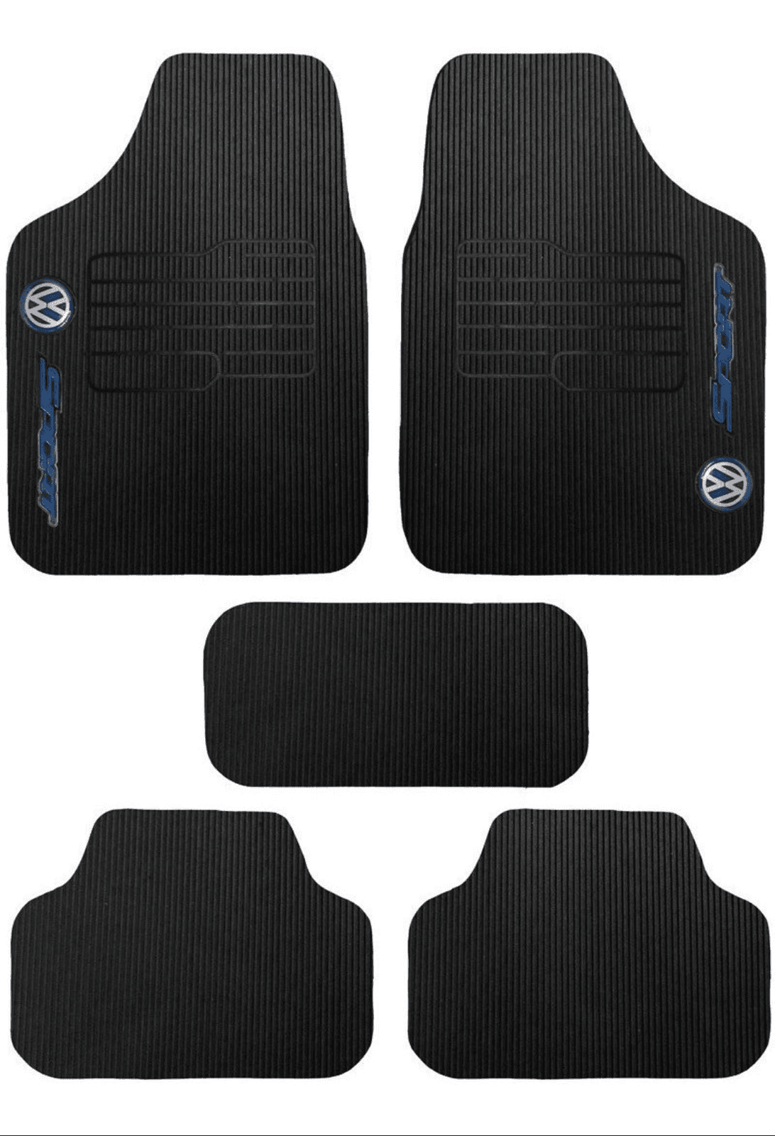 Tapete automotivo logomarca emborrachado — Preto Carbono