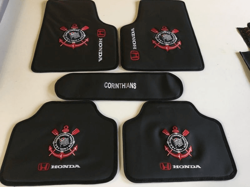 Tapete de couro personalizado — Preto Carbono