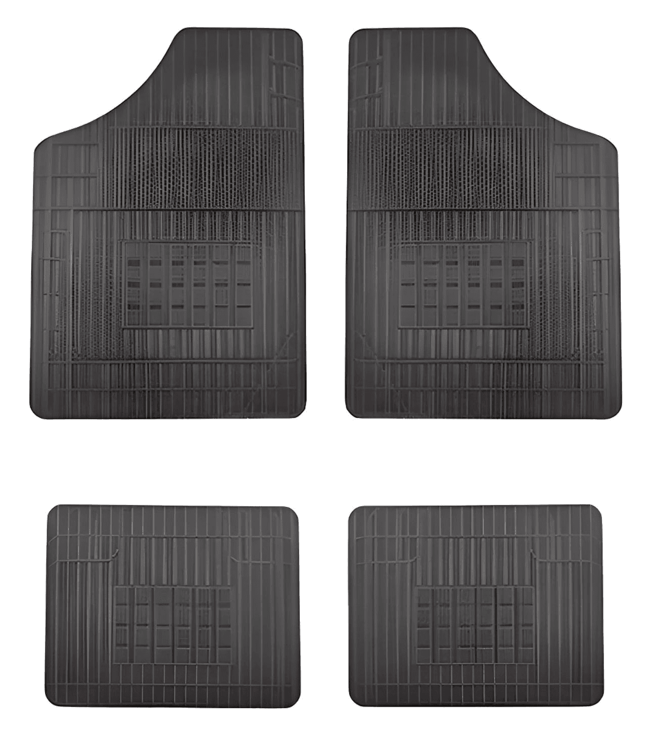 Tapete liso quatro peças — Preto Carbono